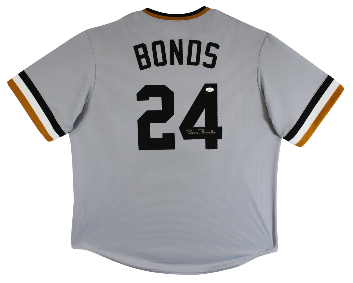Pirates Barry Bonds Authentic Signed Grey Nike Cooperstown Collection Jersey JSA