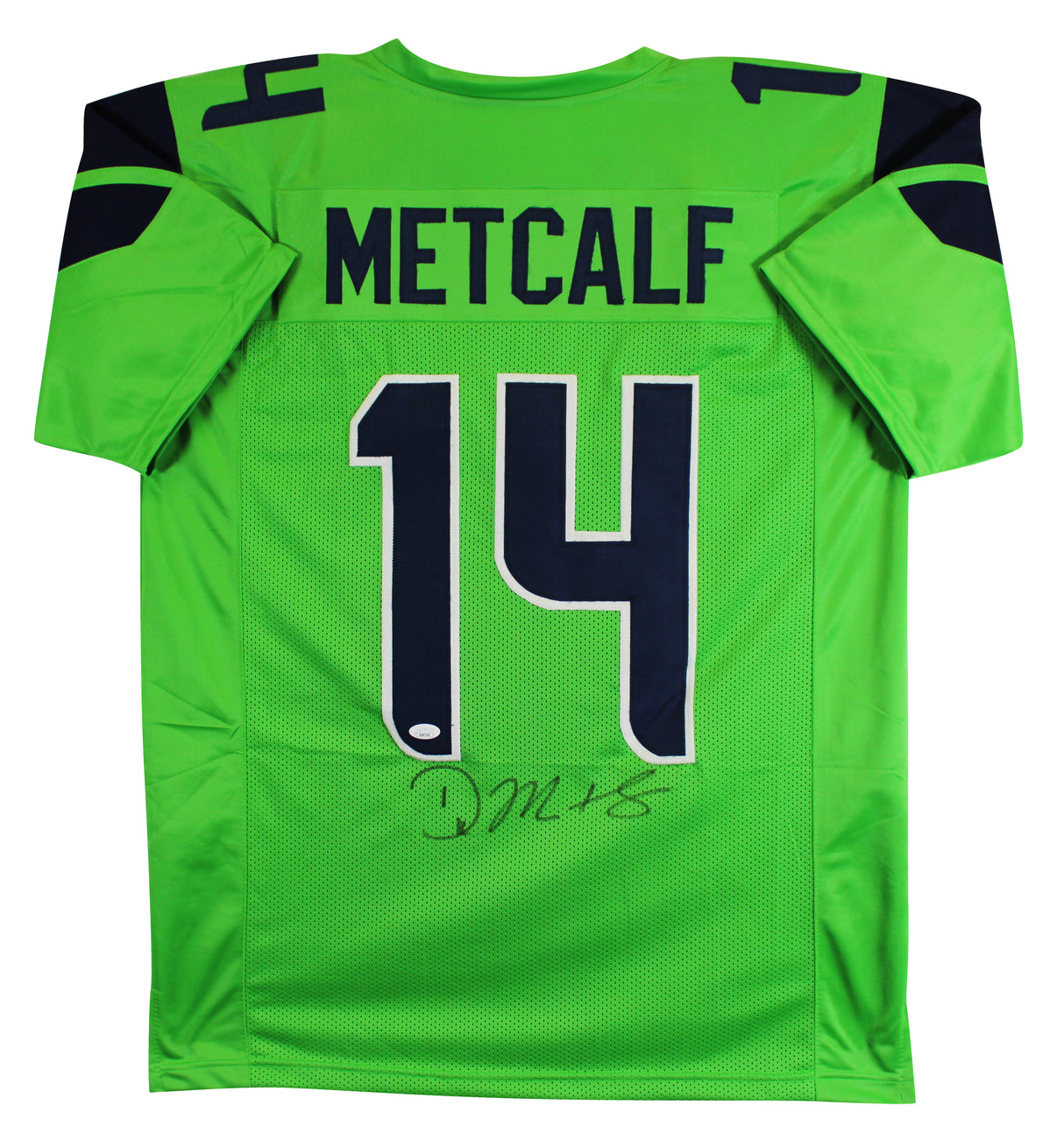 D.K. Metcalf Authentic Signed Green Pro Style Jersey Autographed JSA #AH67534