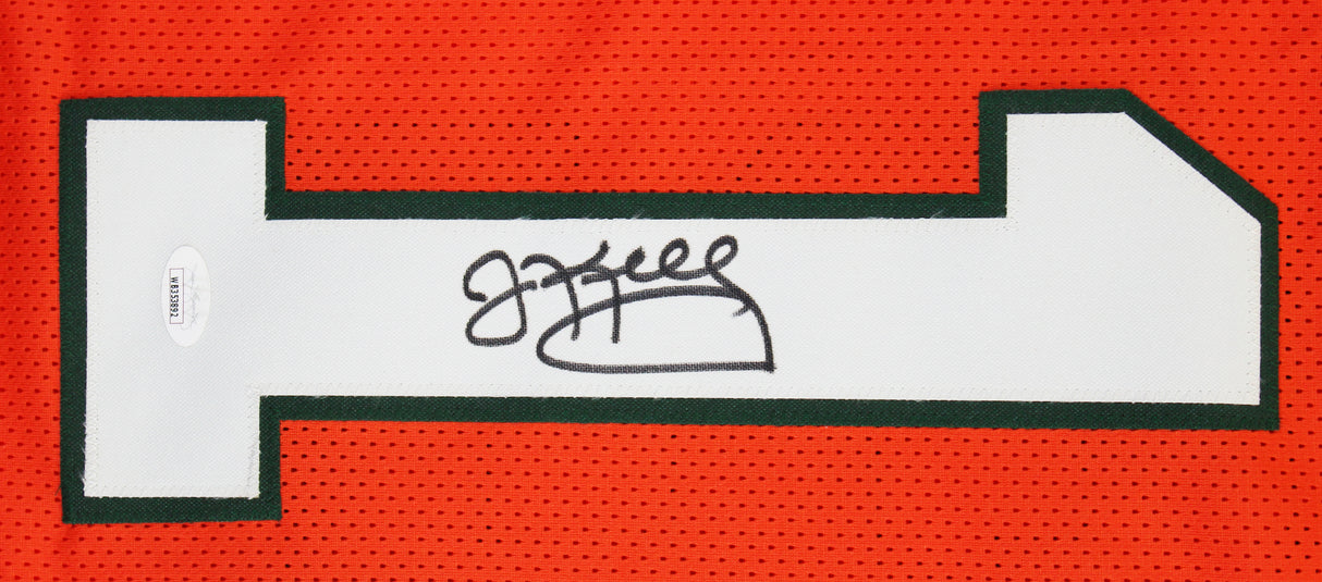 Miami Jim Kelly Authentic Signed Orange Pro Style Jersey JSA Witness #WB353892
