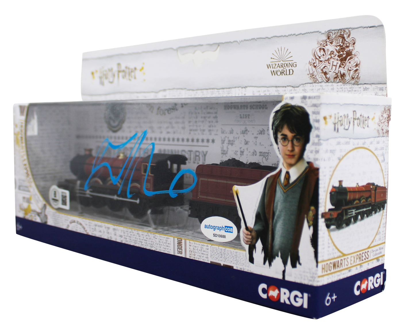 Daniel Radcliffe Harry Potter Signed Hogwarts Express Diecast Train BAS #BT57732