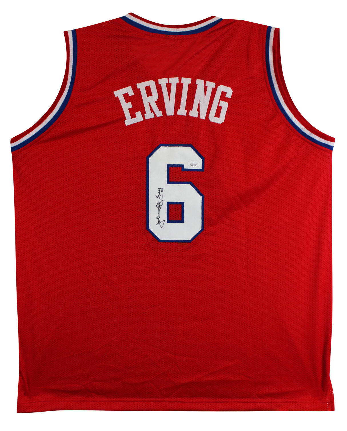 Julius "Dr. J" Erving Authentic Signed Red Pro Style Jersey JSA #WA773430