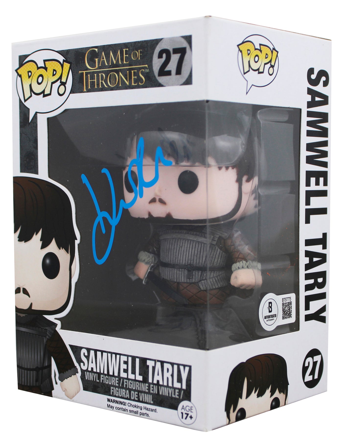 John Bradley-West Game of Thrones Signed Samwell #27 Funko Pop Vinyl Figure BAS