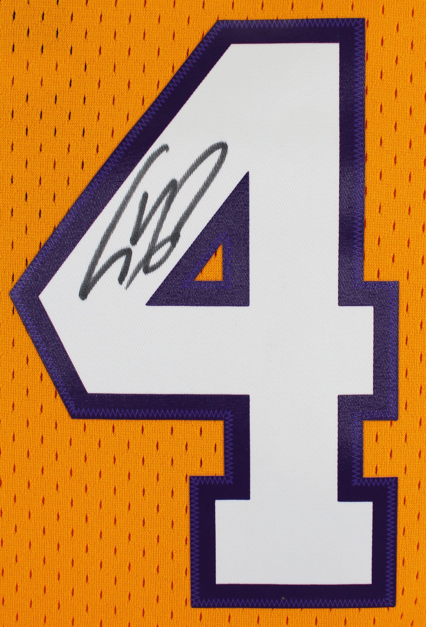 Lakers Shaquille O'Neal Signed Yellow M&N 99-00 HWC Swingman Framed Jersey BAS W
