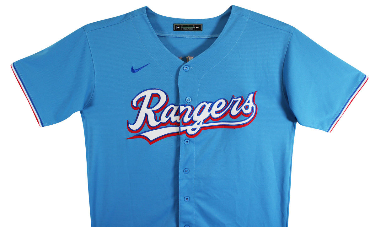 Rangers Marcus Semien Authentic Signed Blue Nike Jersey Autographed BAS #BG43499