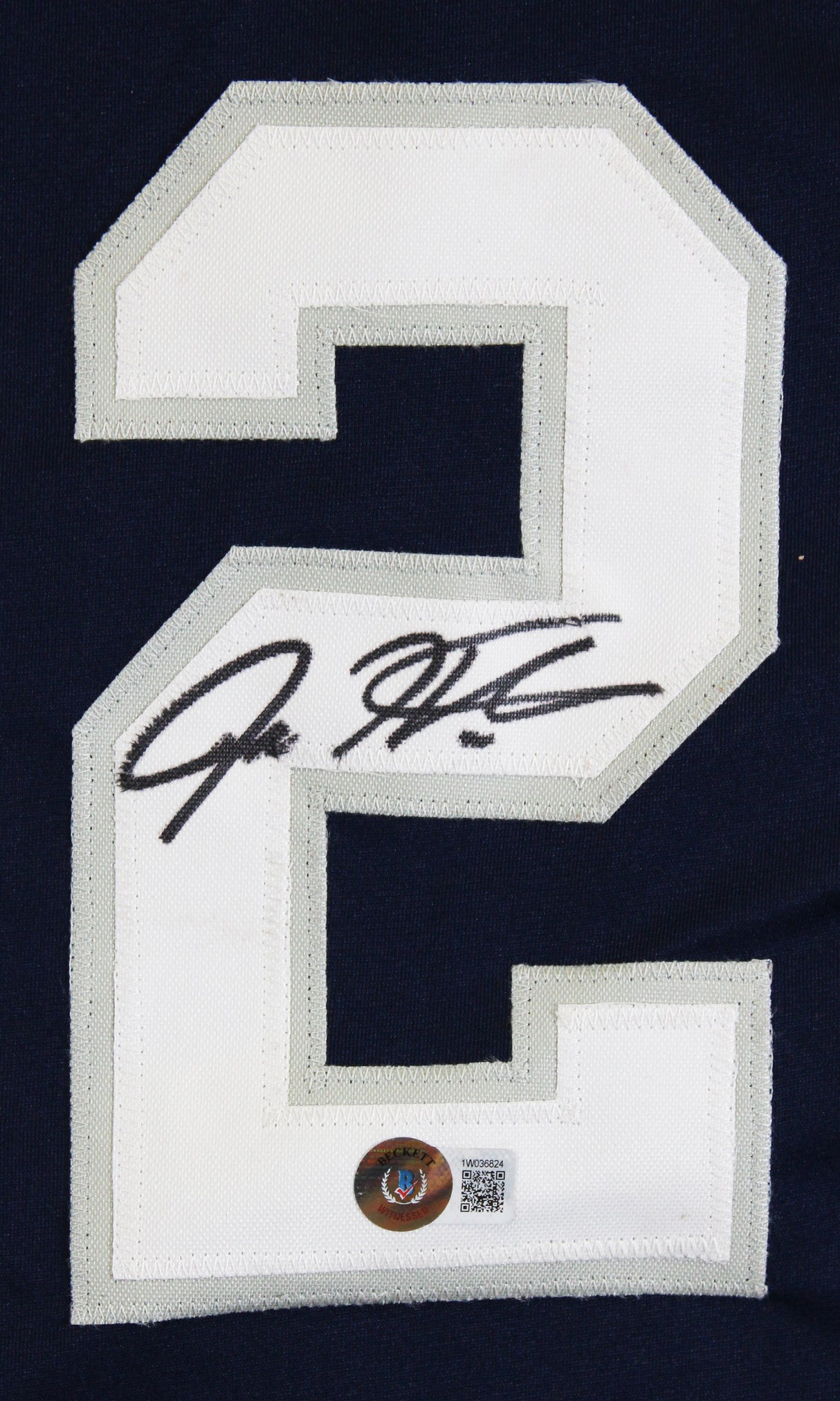 Josh Hamilton Signed Navy Pro Style Jersey BAS Witnessed #1W036824