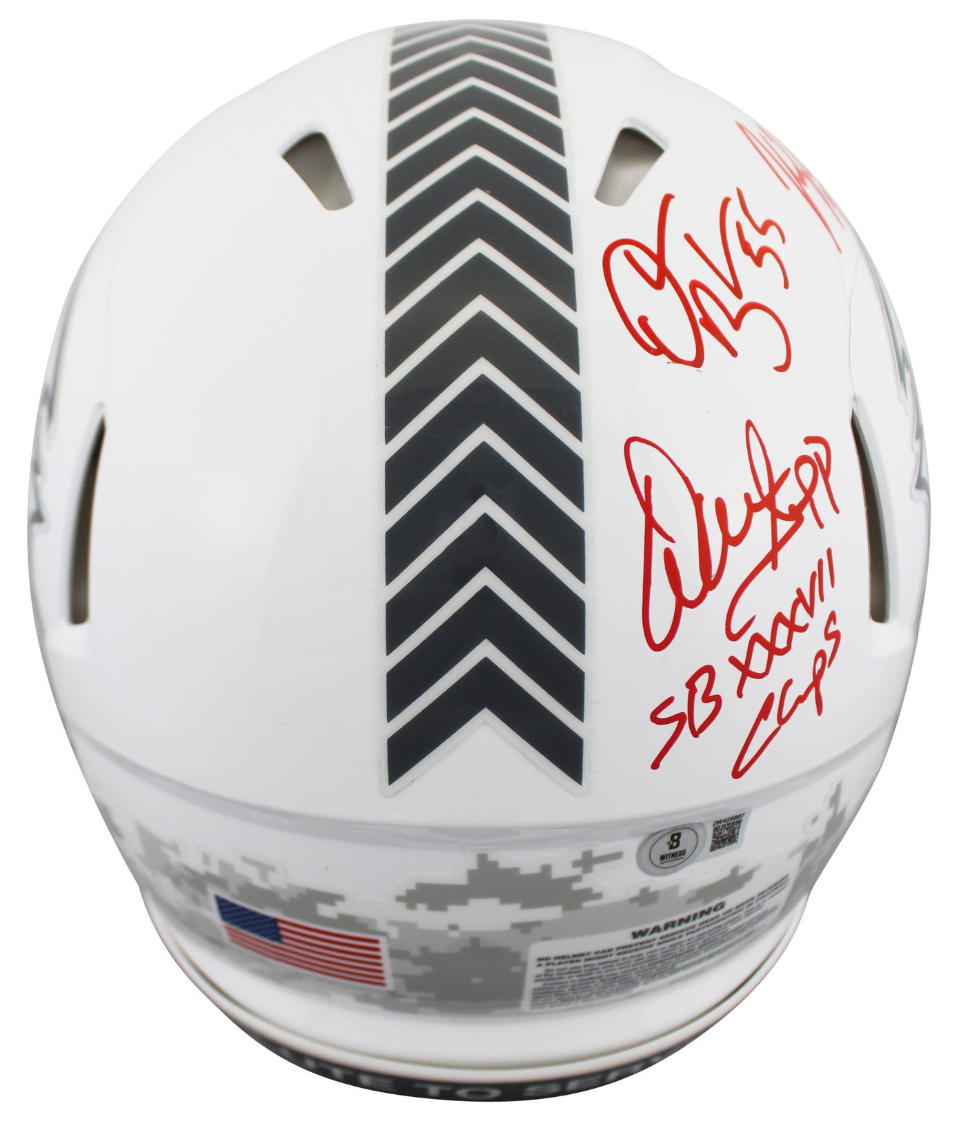 Bucs (5) Lynch, Barber, Alstott +2 Signed STS III F/S Speed Proline Helmet BAS W