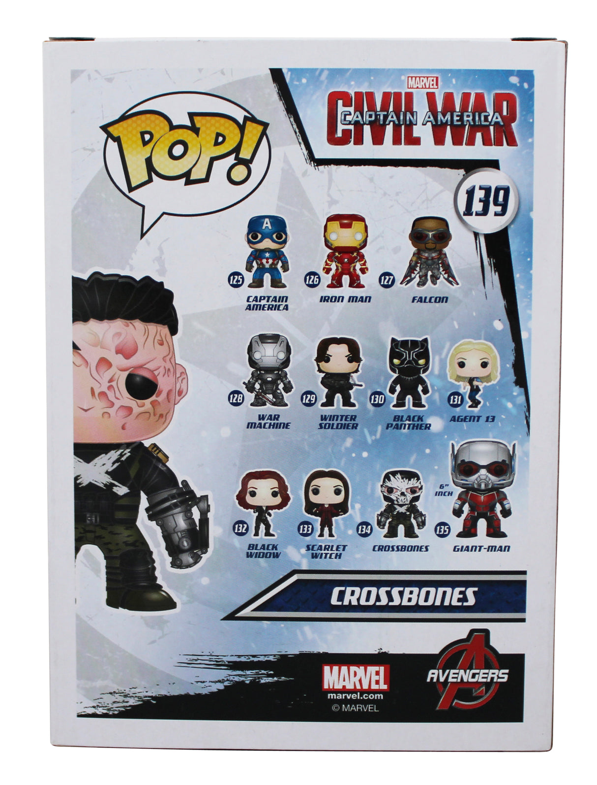 Frank Grillo Captain America Civil War Signed #139 Funko Pop Figure BAS #BQ56291