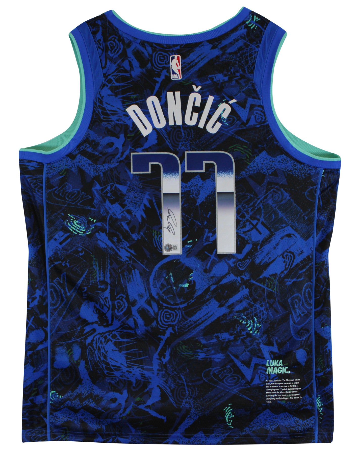 Mavericks Luka Doncic Authentic Signed Jersey BAS #AE13899