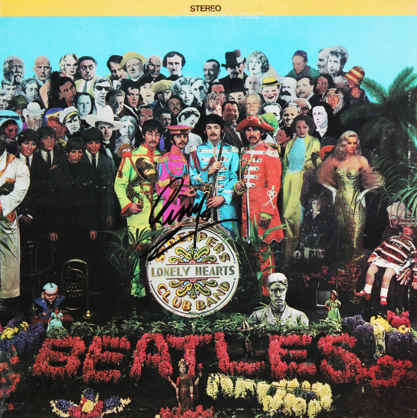 Ringo Starr The Beatles Signed & Framed Sgt. Pepper's Album Cover JSA #ZZ36206
