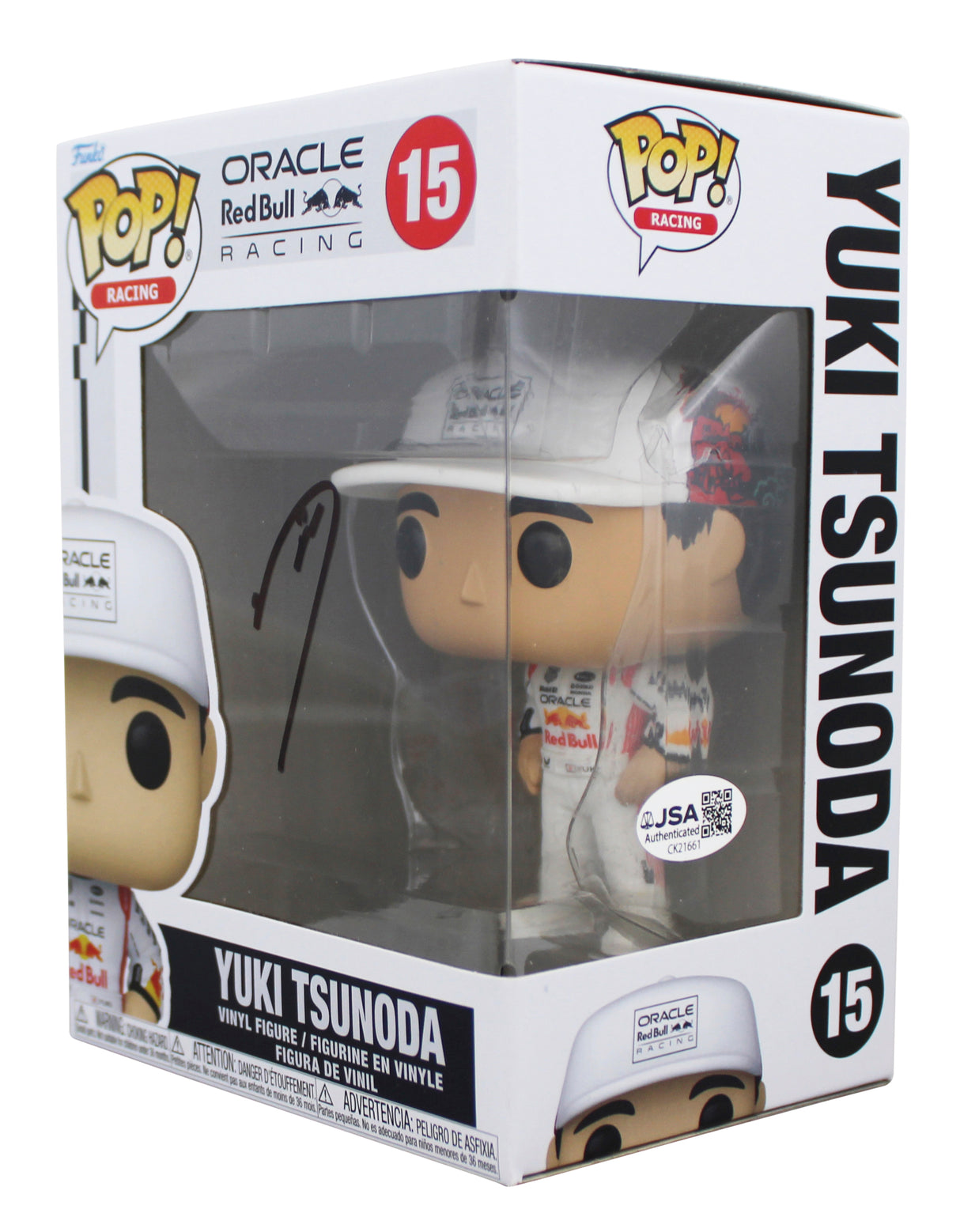 Yuki Tsunoda Formula 1 Authentic Signed #15 Funko Pop Vinyl Figure JSA #CK21661