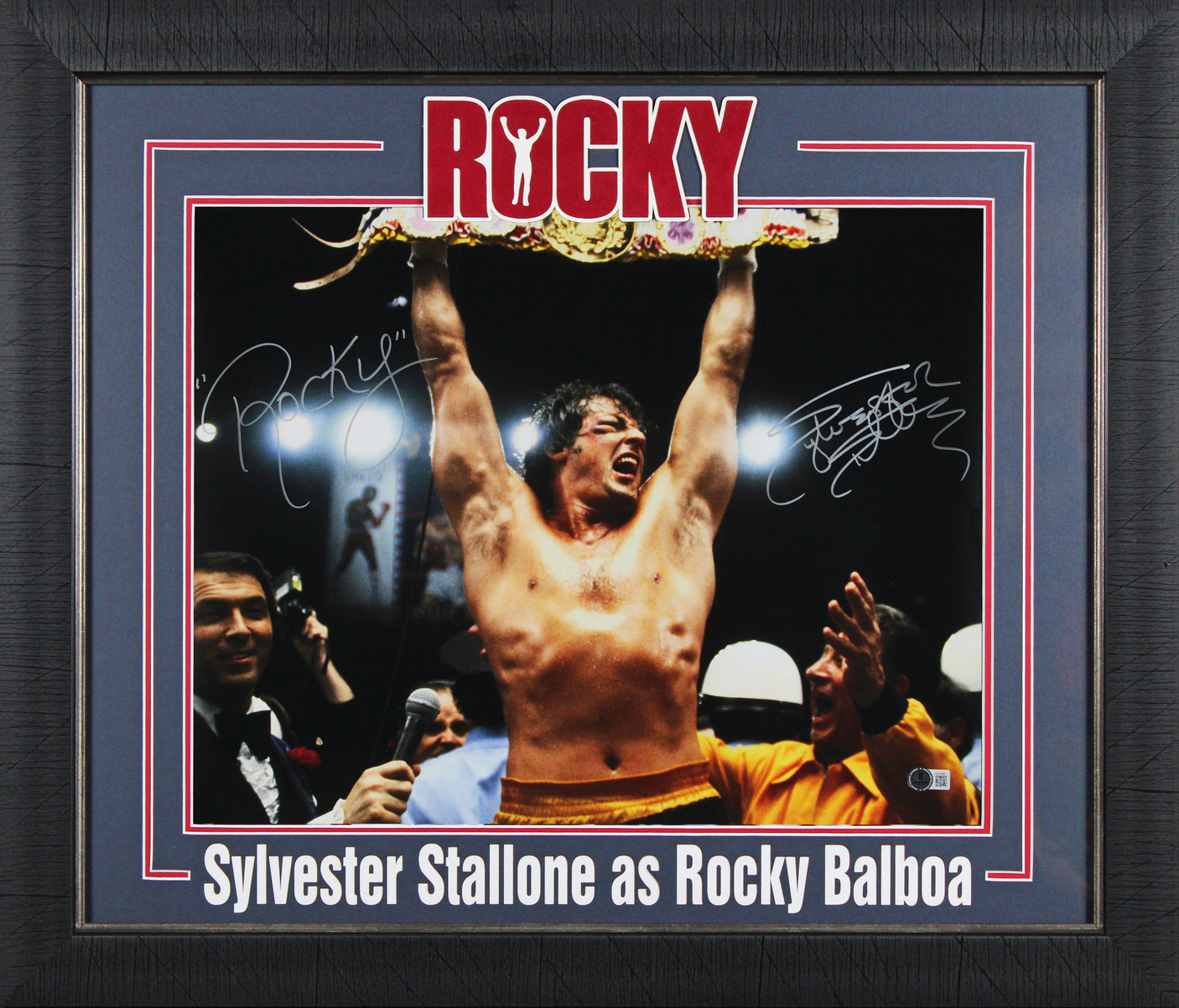 Sylvester Stallone "Rocky" Signed 16x20 Horizontal Belt Framed Photo BAS