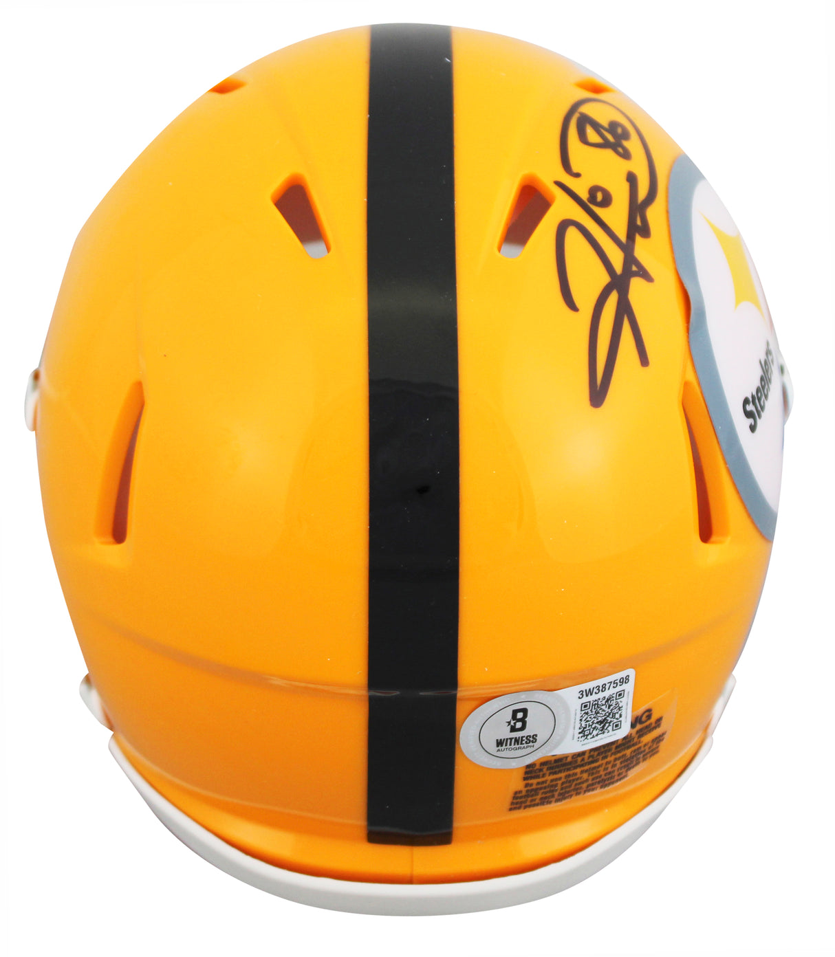 Steelers Hines Ward Signed 1962 Throwback Speed Mini Helmet w/ Case BAS Witness