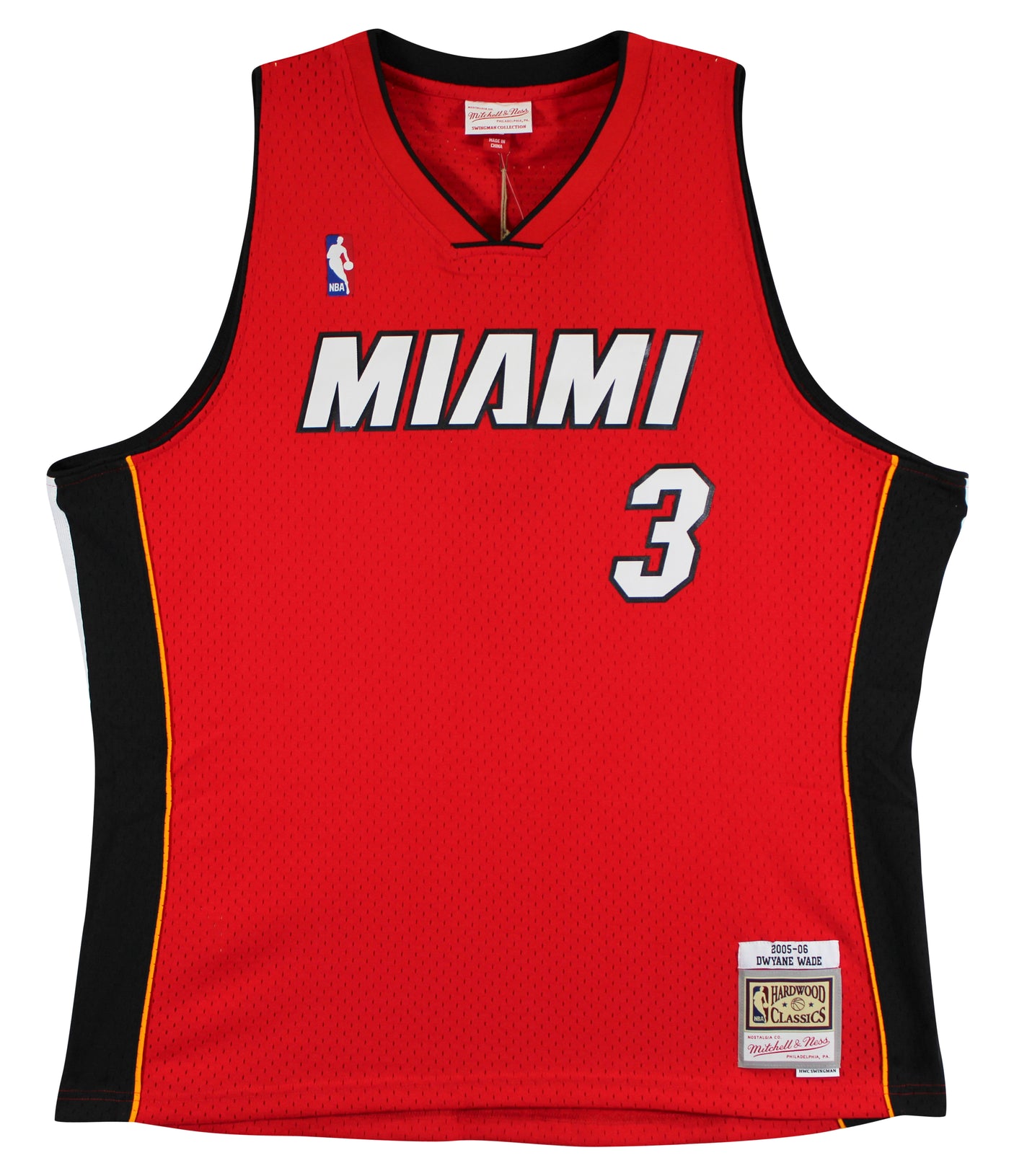 Heat Dwyane Wade Authentic Signed 2005-06 Red M&N HWC Swingman Jersey Fanatics