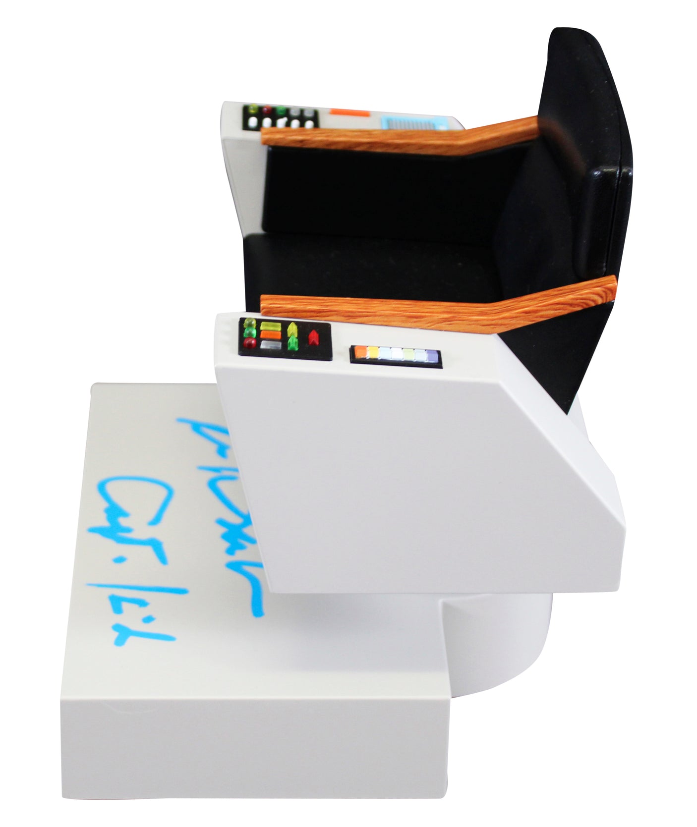 William Shatner Star Trek "Captain Kirk" Signed 1:6 FX Captain's Chair BAS Wit