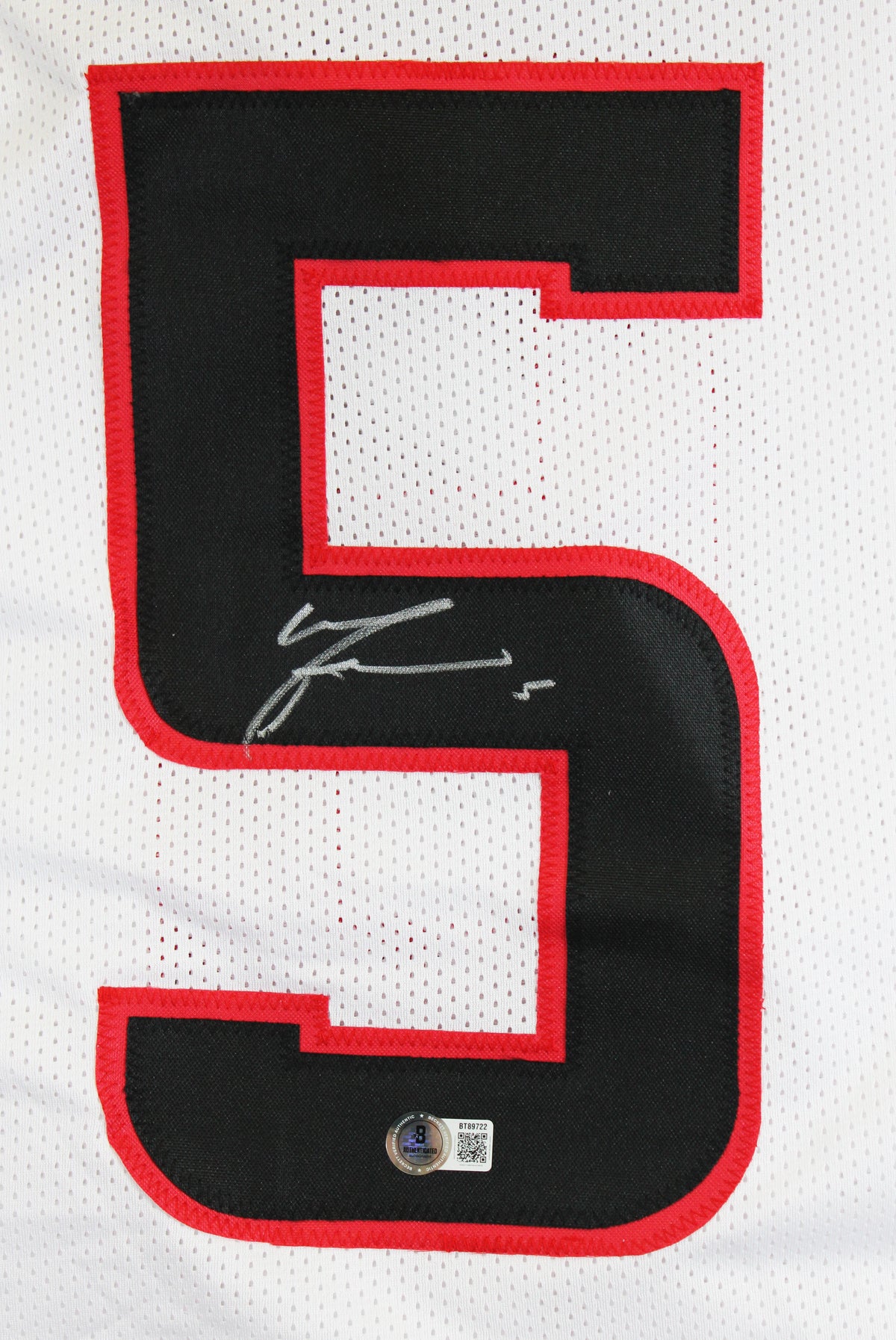 Texas Tech Michael Crabtree Authentic Signed White Pro Style Jersey BAS #BT89722