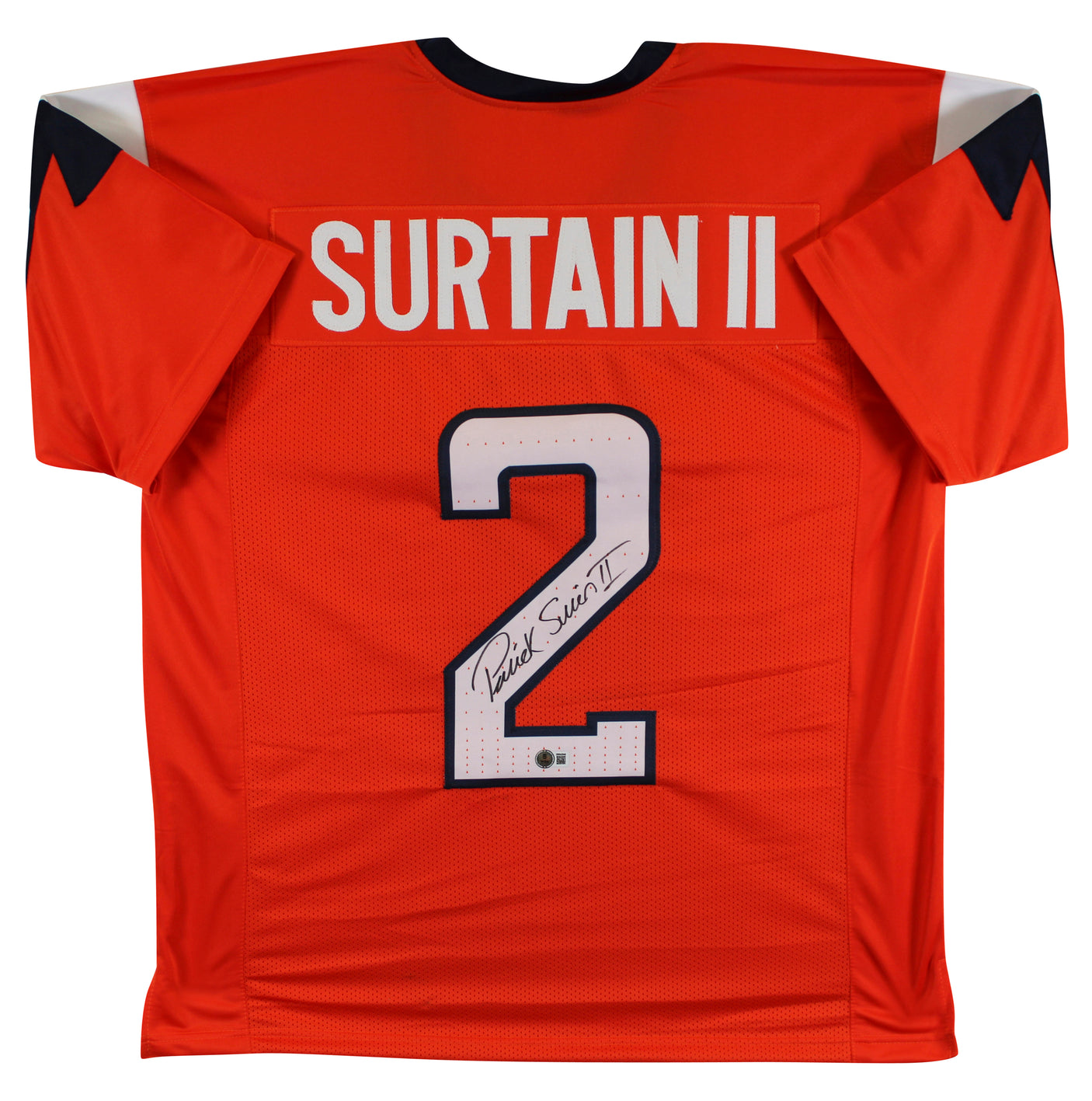 Patrick Surtain II Authentic Signed Orange Pro Style Jersey BAS Witnessed