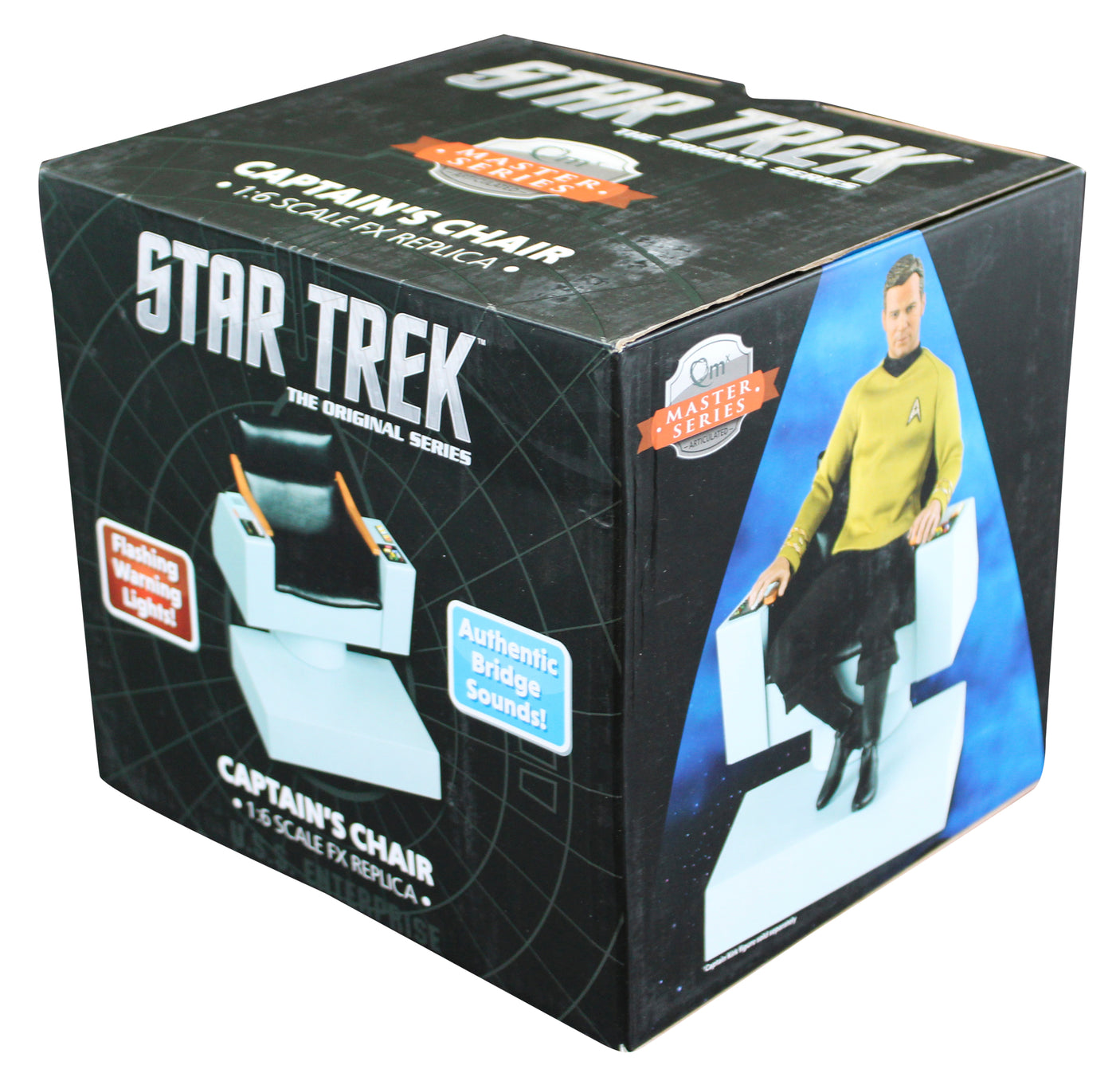 William Shatner Star Trek "Captain Kirk" Signed 1:6 FX Captain's Chair BAS Wit