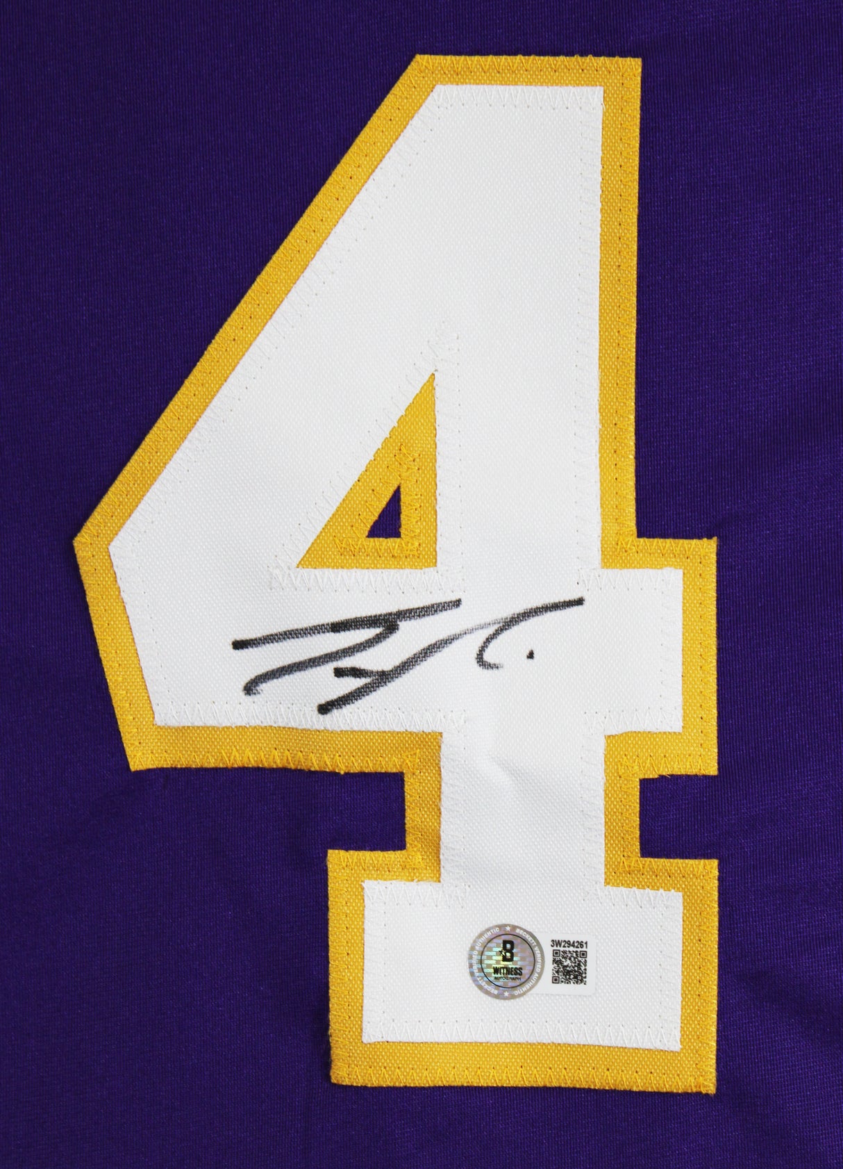 LSU Josh Smith Authentic Signed Purple Pro Style Jersey BAS Witnessed #3W294261