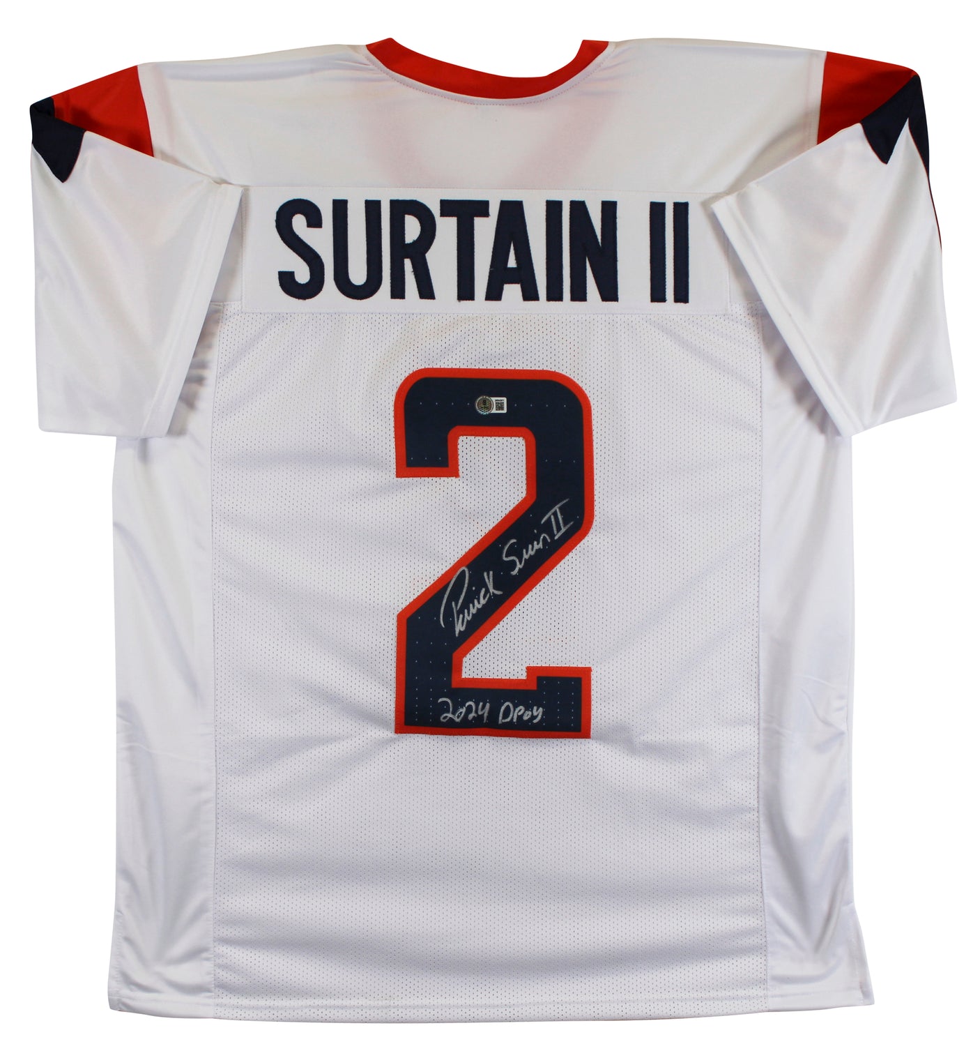 Patrick Surtain II "2024 DPOY" Signed White Pro Style Jersey BAS Witnessed