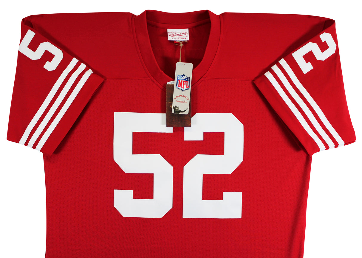 49ers Patrick Willis "HOF 24" Signed Red Mitchell & Ness Jersey BAS Witnessed