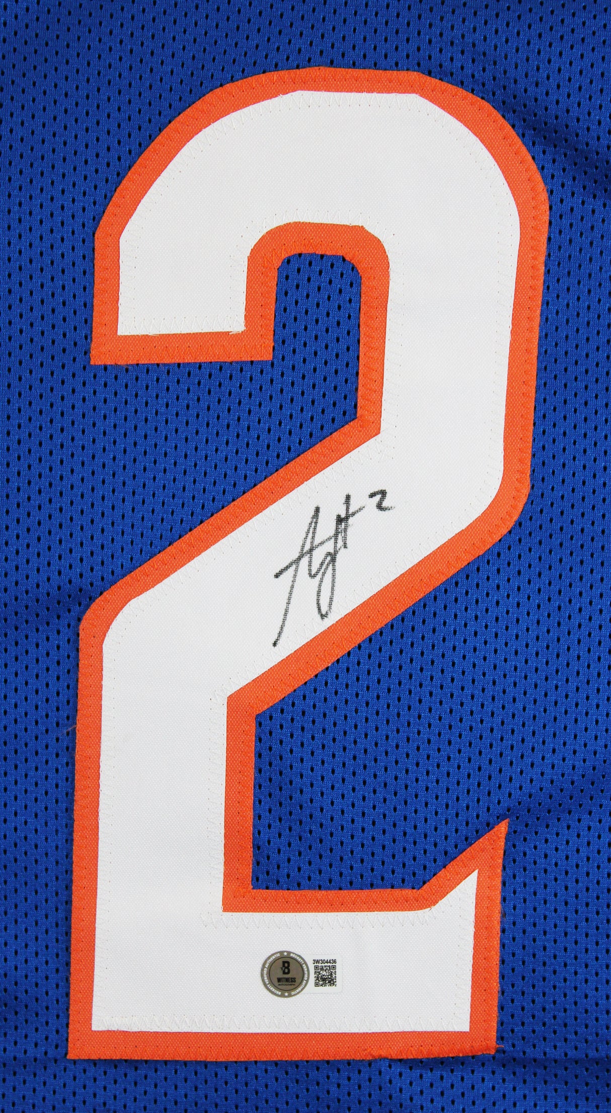 Boise State Ashton Jeanty Authentic Signed Blue Pro Style Jersey BAS Witnessed