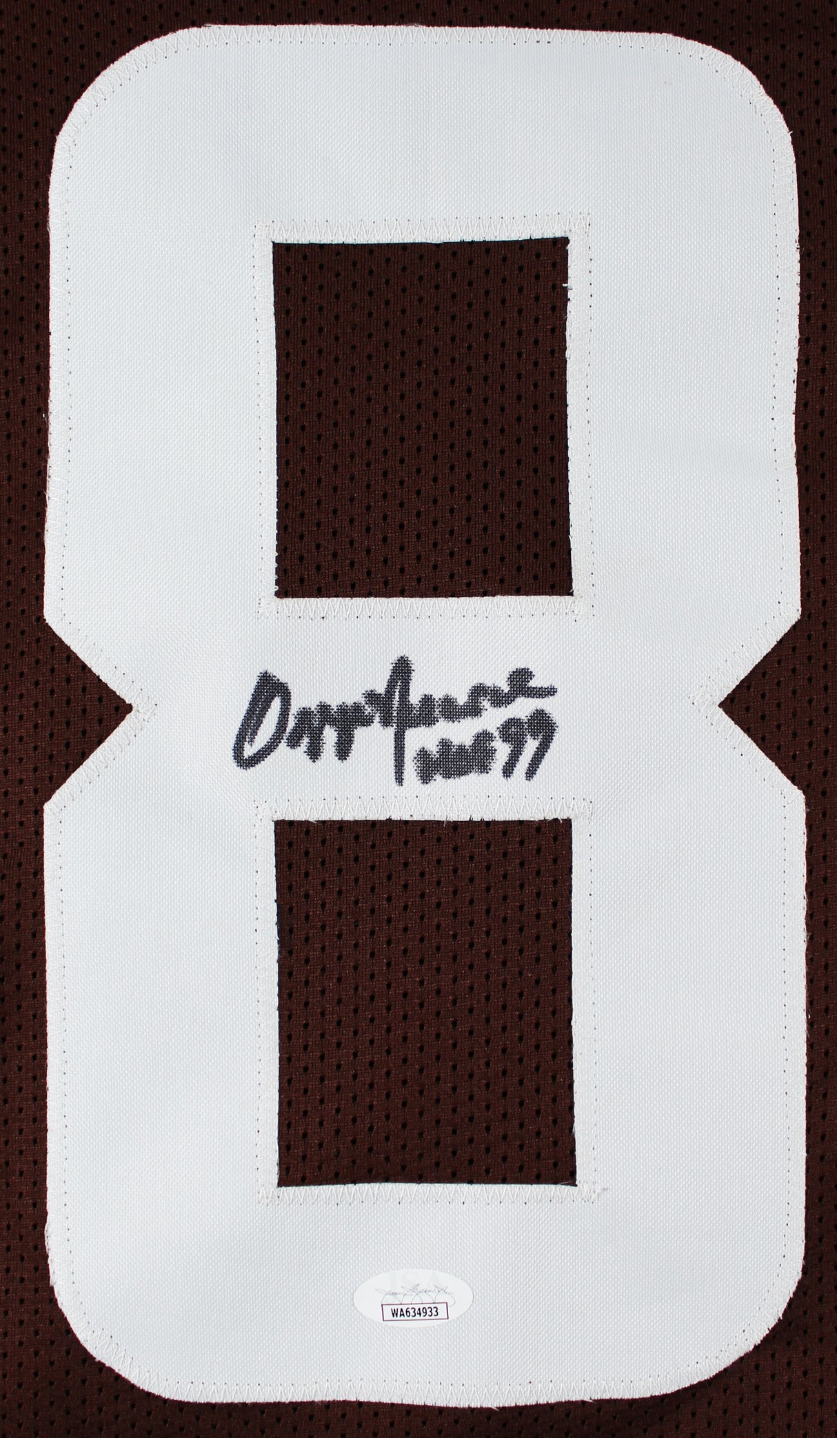 Ozzie Newsome "HOF 99" Authentic Signed Brown Pro Framed Style Jersey JSA Wit