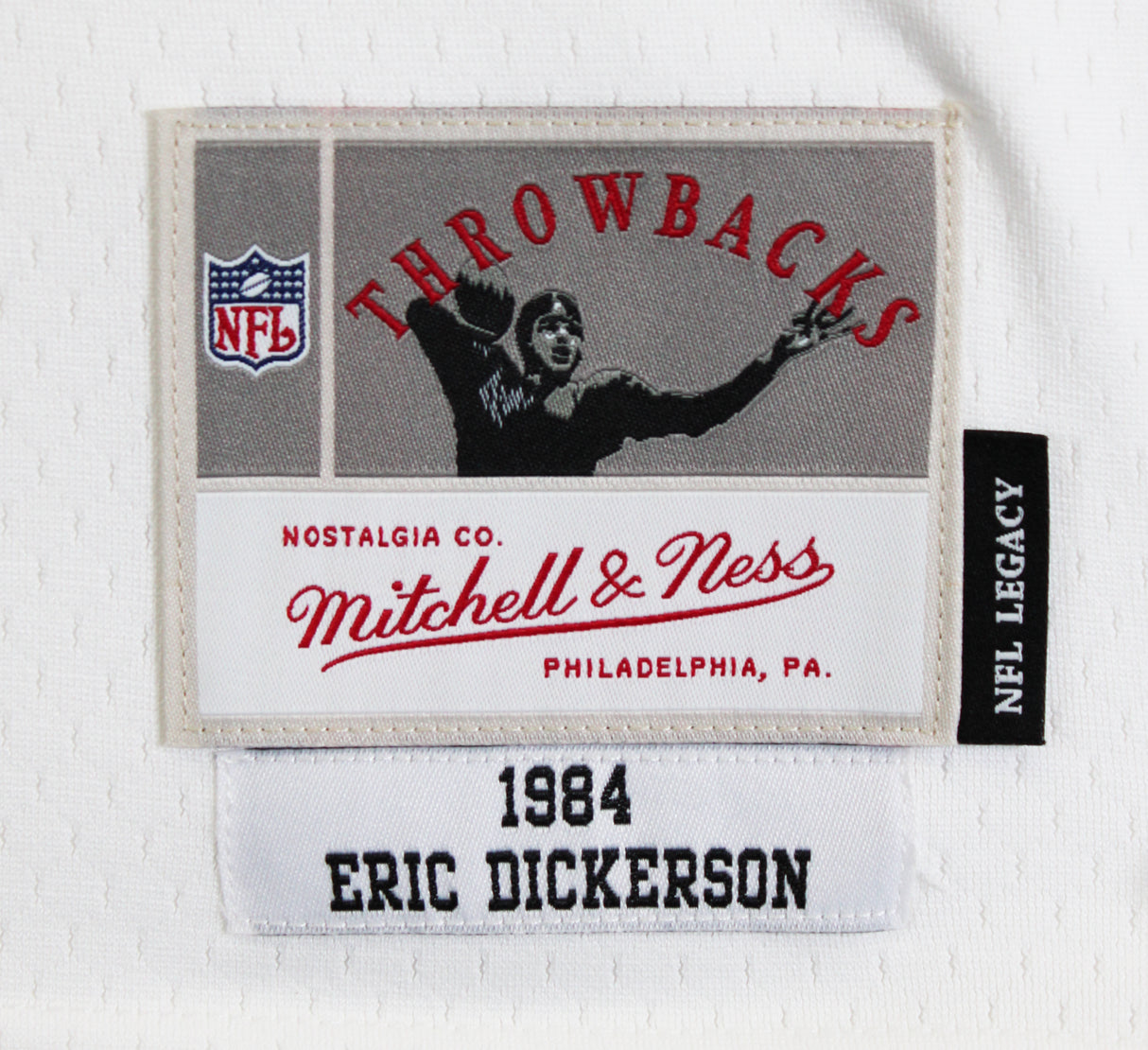 Rams Eric Dickerson "HOF 99" Authentic Signed White M&N Jersey BAS Witnessed
