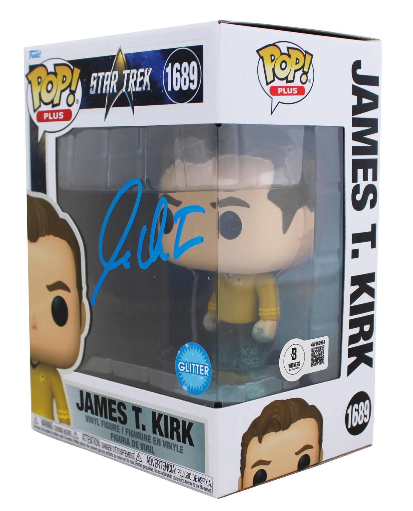 William Shatner Star Trek Signed James T. Kirk #1689 Funko Pop Figure BAS Wit