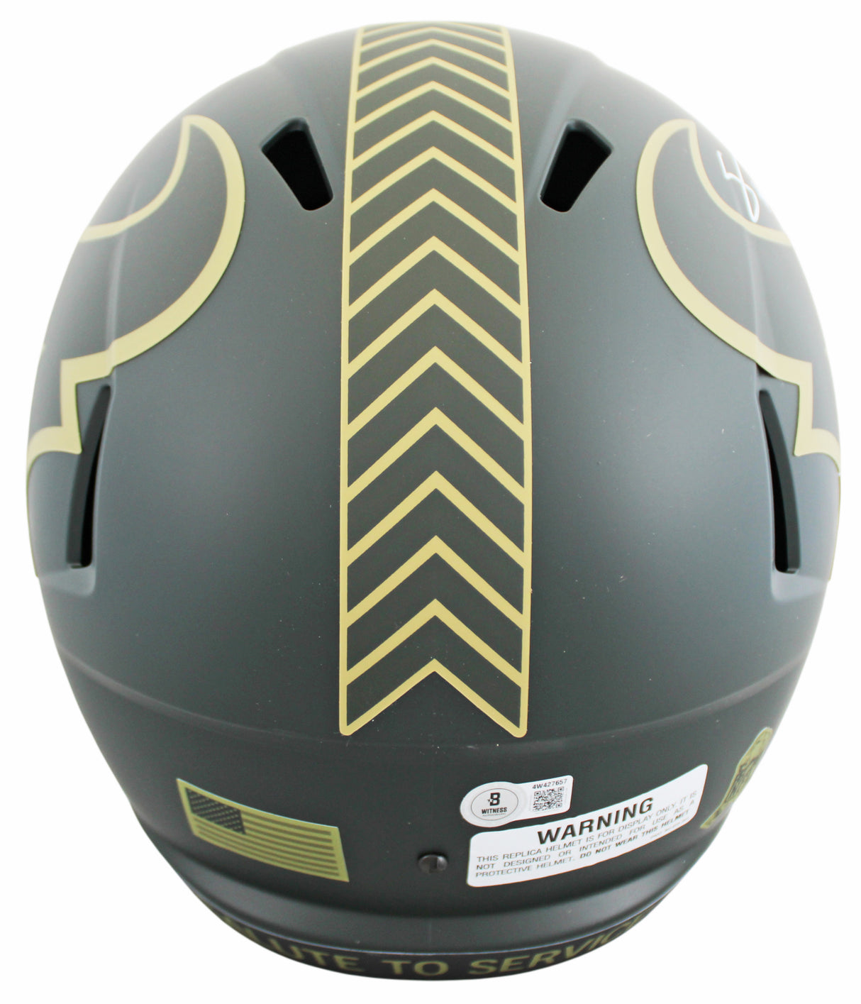 Texans Azeez Al-Shaair Signed STS IV Full Size Speed Rep Helmet BAS Witnessed