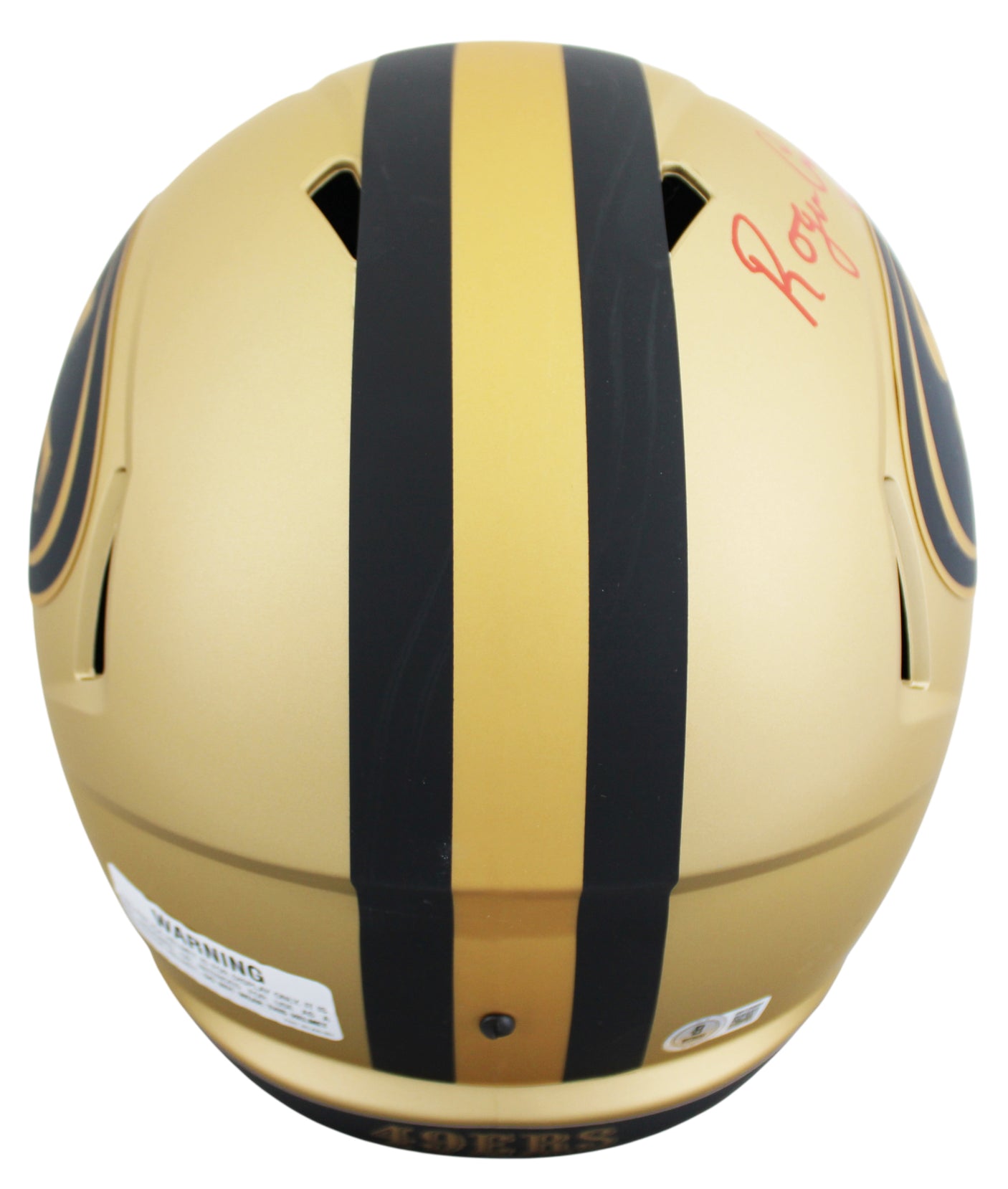 49ers Tom Rathman & Roger Craig Signed F/S Rave Speed Rep Helmet BAS Witnessed