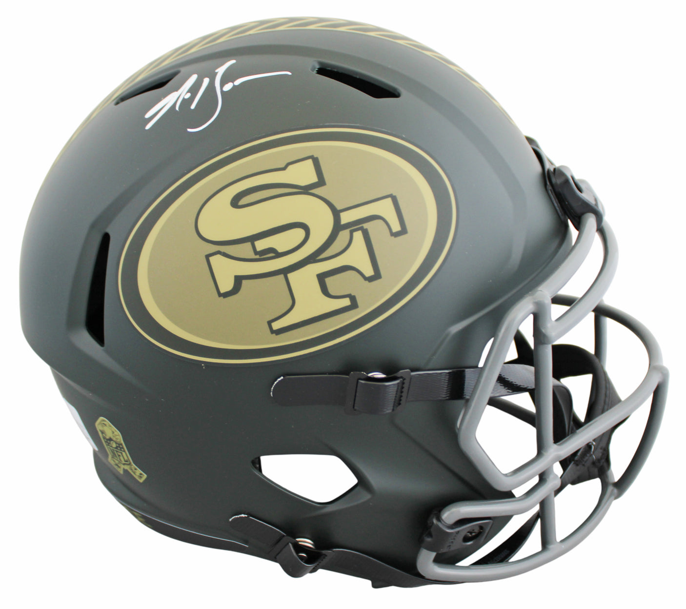 49ers Navorro Bowman Signed STS IV Full Size Speed Rep Helmet BAS Witnessed