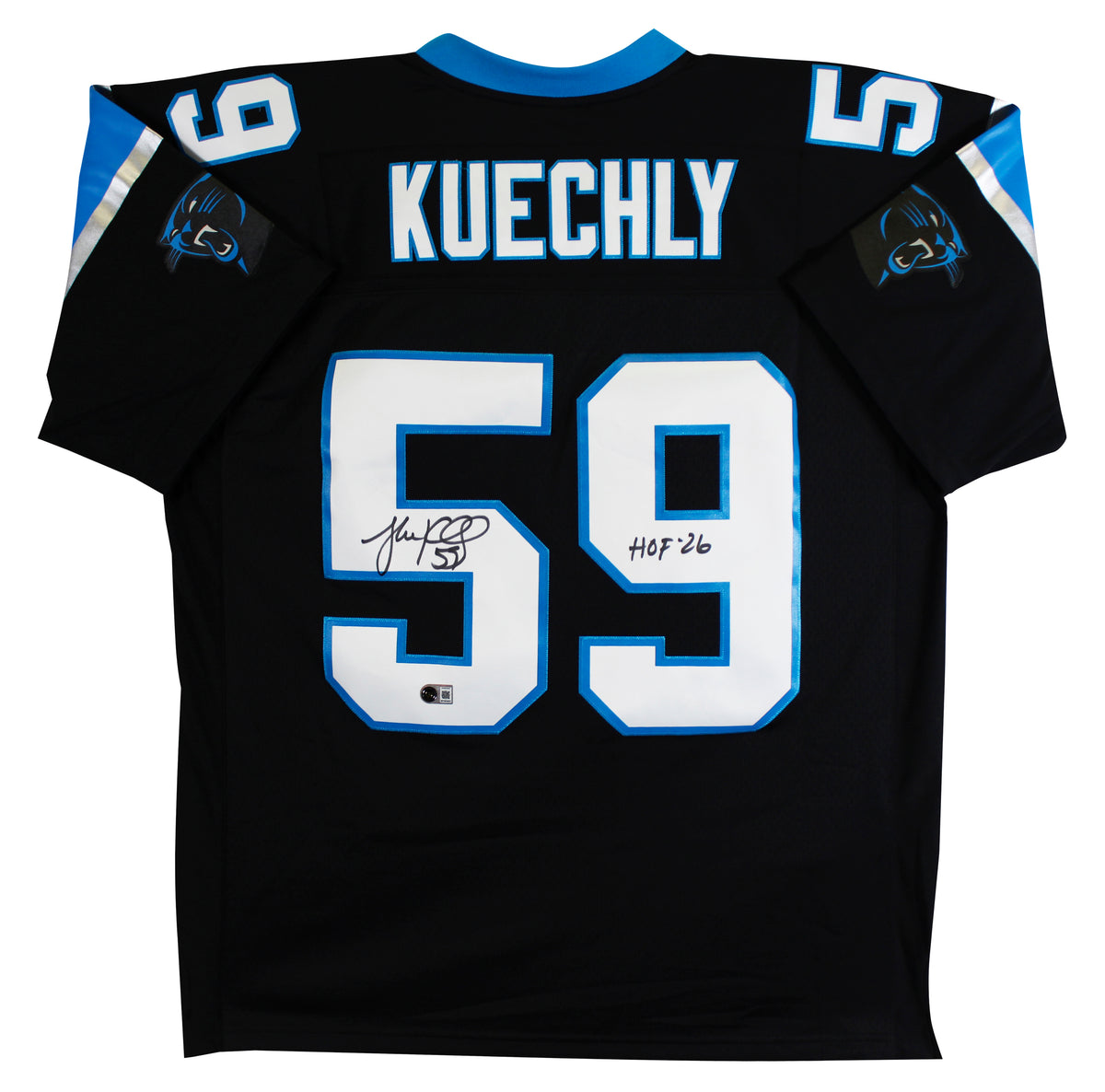 Panthers Luke Kuechly "HOF 26" Signed Black Mitchell & Ness Jersey BAS Witnessed