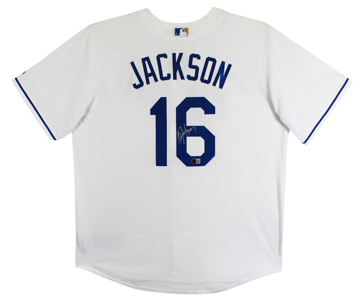 Royals Bo Jackson Authentic Signed White Majestic Cool Base Jersey BAS Witnessed