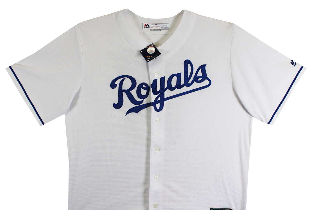 Royals Bo Jackson Authentic Signed White Majestic Cool Base Jersey BAS Witnessed