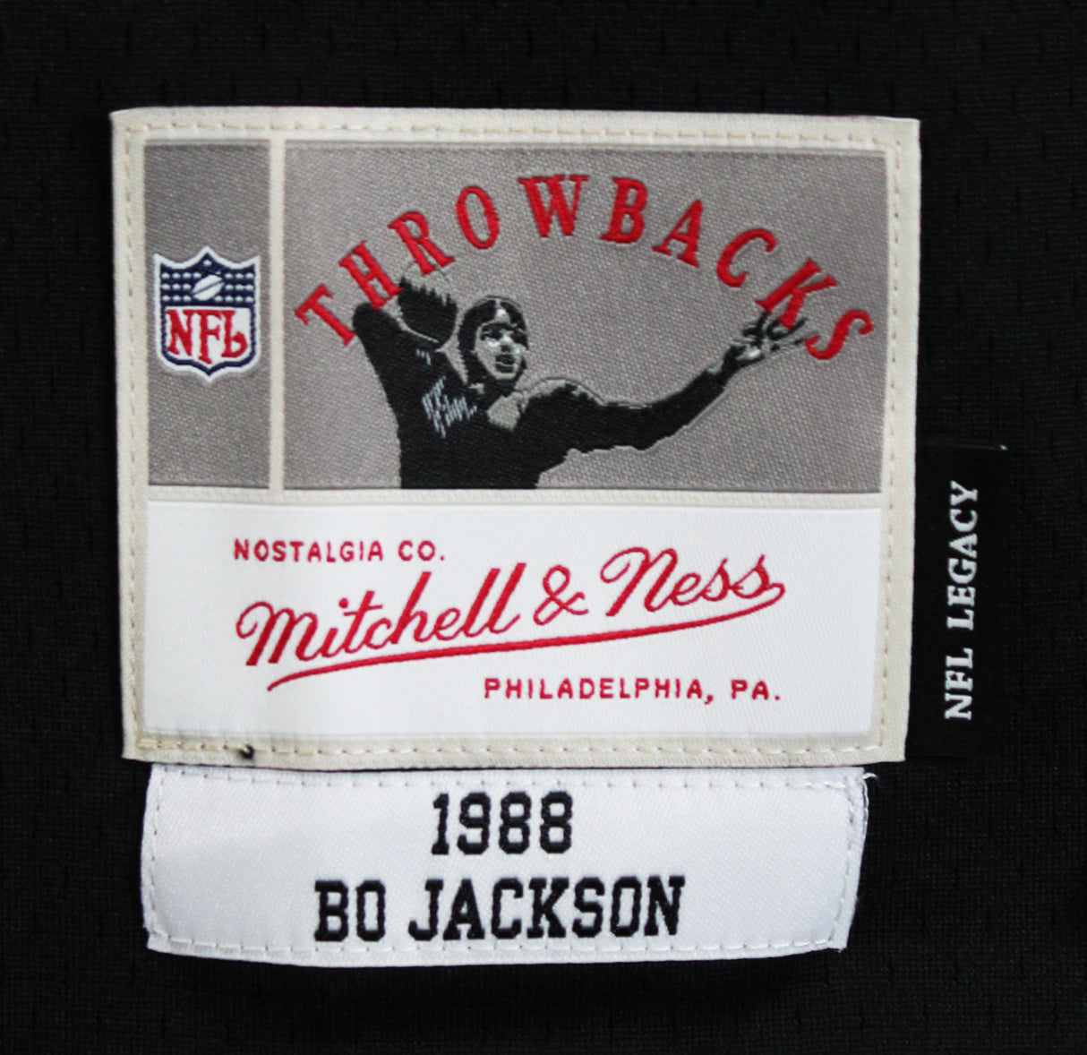 Raiders Bo Jackson Authentic Signed Black Mitchell & Ness Jersey BAS Witnessed