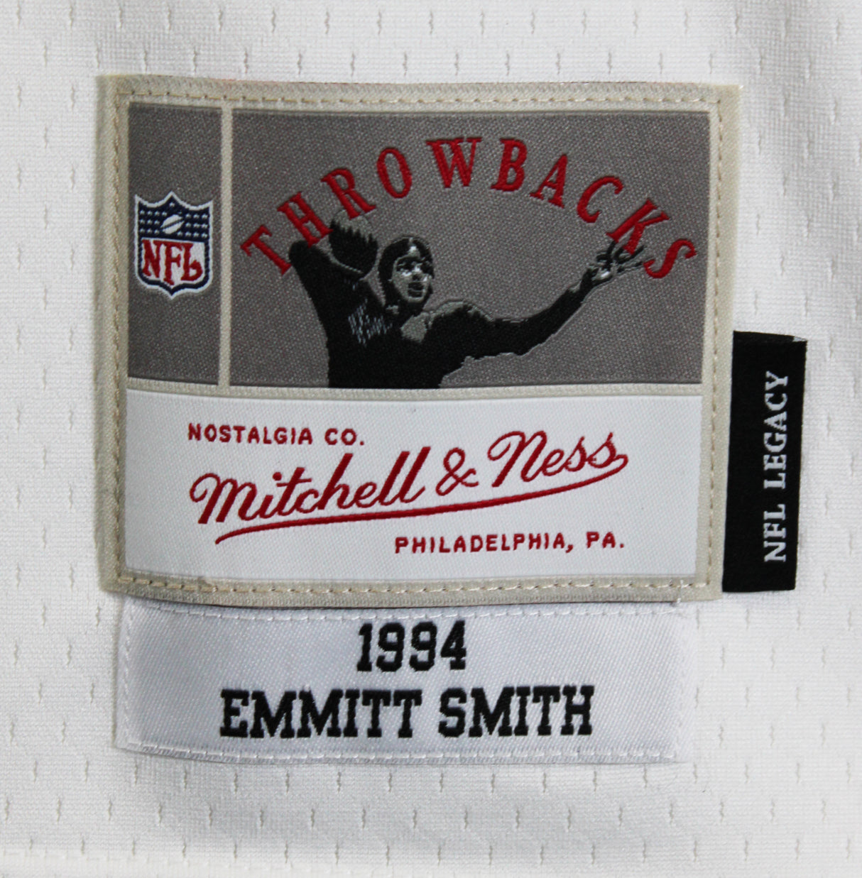 Cowboys Emmitt Smith Signed White Thanksgiving M&N Jersey BAS Witnessed
