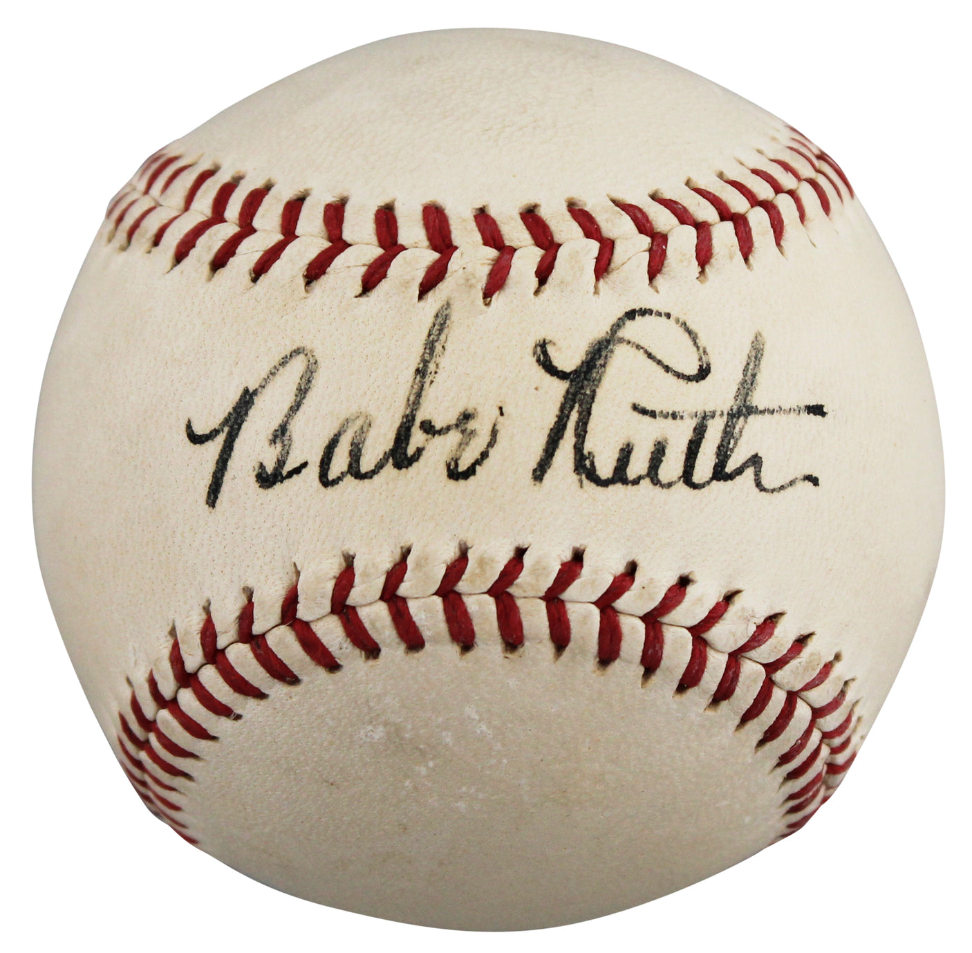 Yankees Babe Ruth Authentic Signed Baseball Graded 7.5! PSA/DNA #AP07003