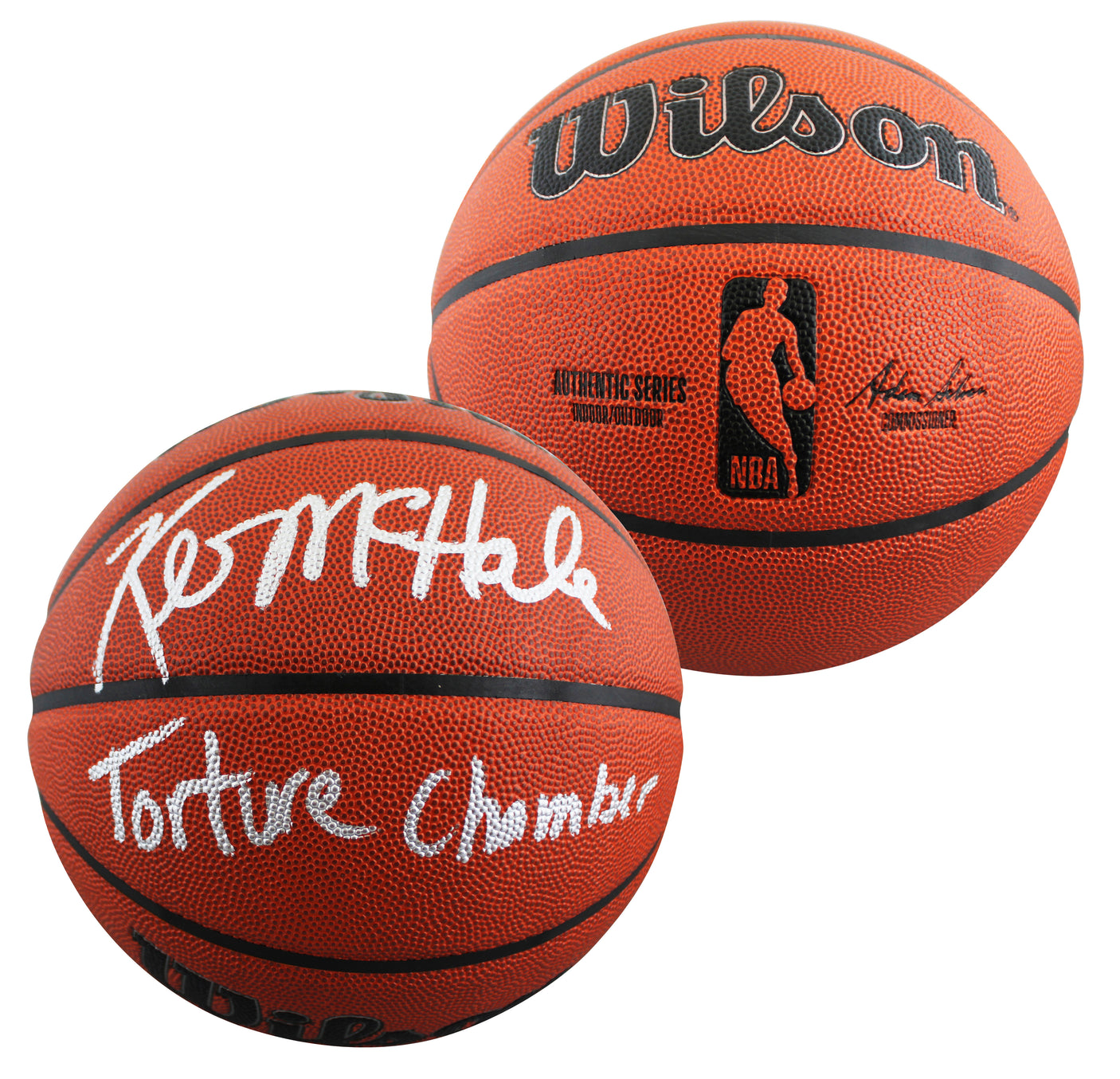 Celtics Kevin McHale "Torture Chamber" Signed Wilson Basketball BAS Witnessed