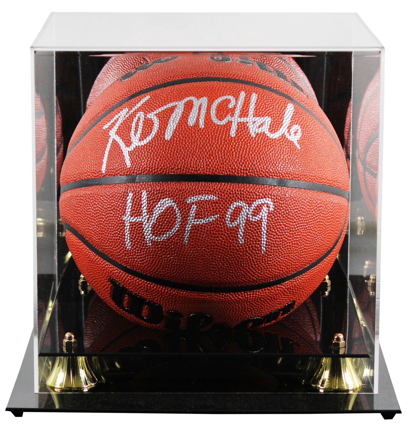 Celtics Kevin McHale "HOF 99" Signed Wilson Basketball W/ Case BAS Witnessed