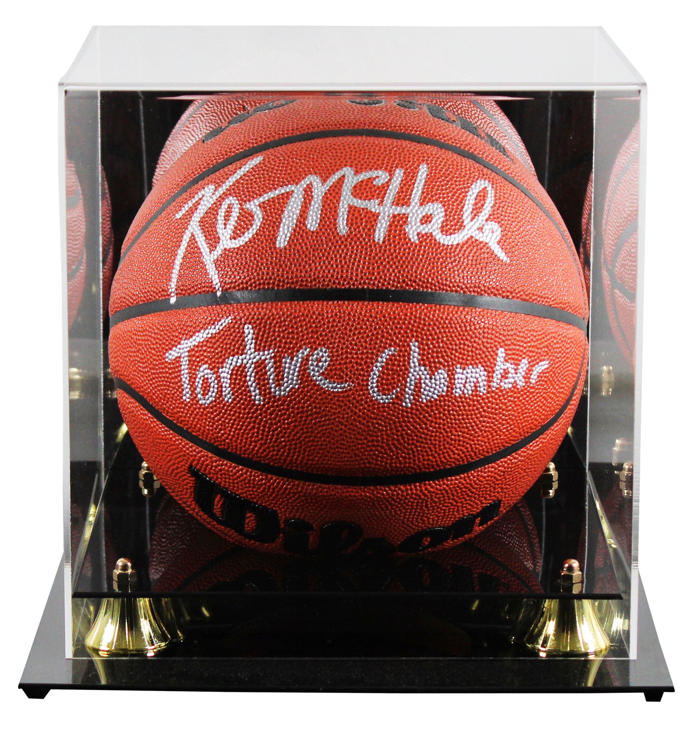 Celtics Kevin McHale "Torture Chamber" Signed Wilson Basketball W/ Case BAS Wit