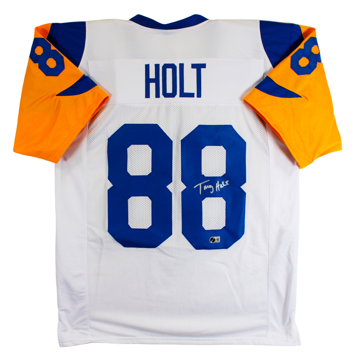 Torry Holt Authentic Signed Rookie Era White Pro Style Jersey BAS Witnessed