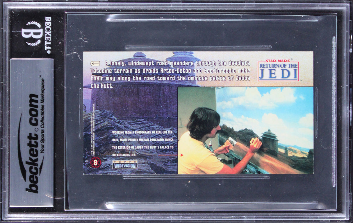 (3) Narita +2 Signed 1996 Star Wars ROTJ Widevision #8 Card Auto 10! BAS Slabbed