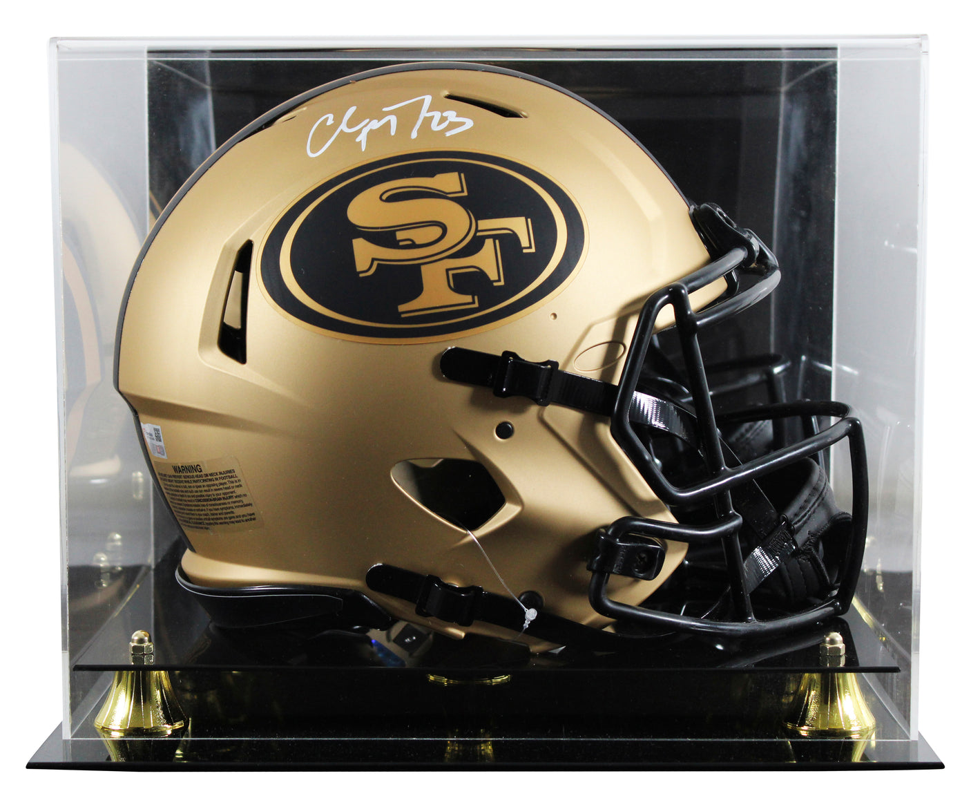 49ers Christian McCaffrey Signed Rave F/S Speed Proline Helmet W/ Case Fanatics