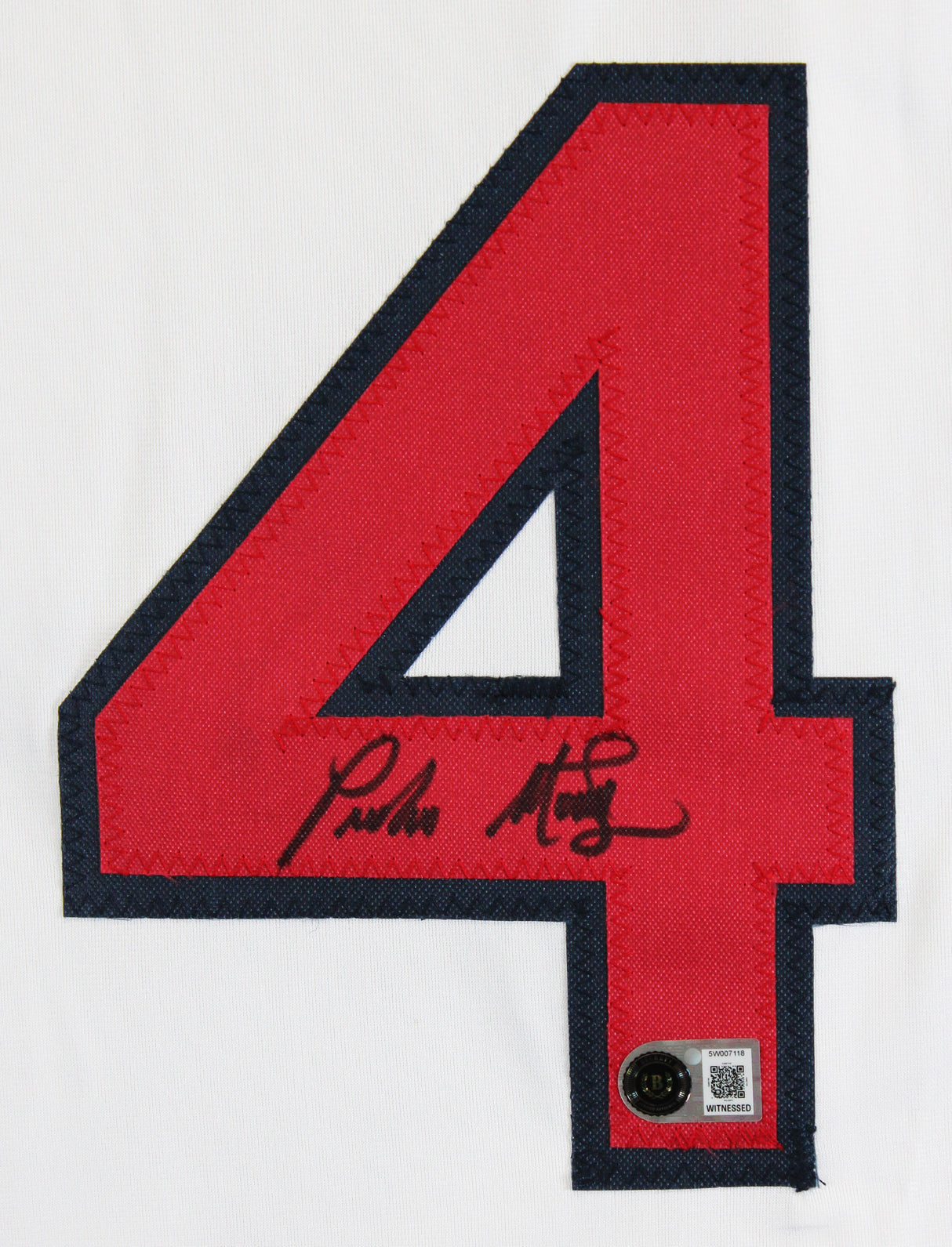 Pedro Martinez Authentic Signed White Pro Style Jersey Autographed BAS Witnessed