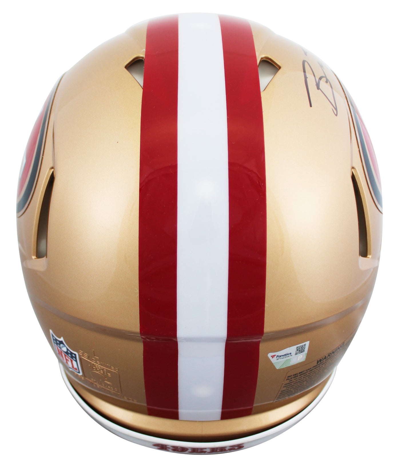 Christian McCaffrey & Brock Purdy Signed F/S Speed Proline Helmet W/ Case Fan