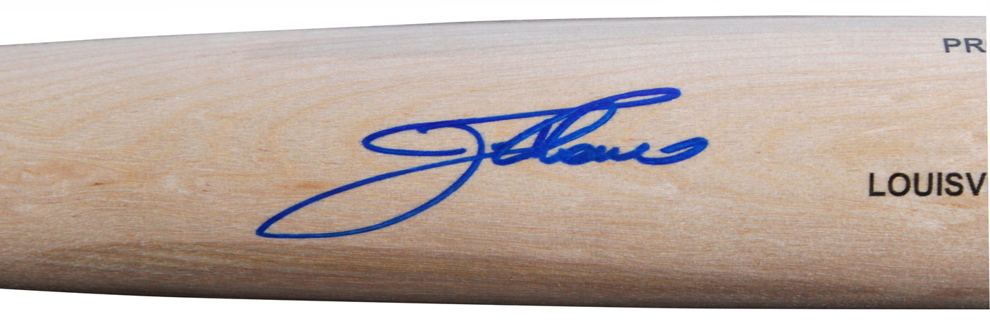 Indians Jim Thome Signed Blonde Louisville Slugger Baseball Bat BAS Witnessed