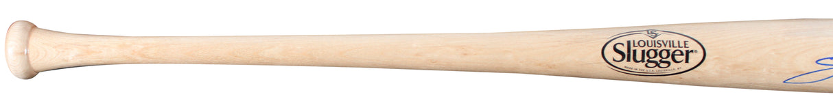 Indians Jim Thome Signed Blonde Louisville Slugger Baseball Bat BAS Witnessed