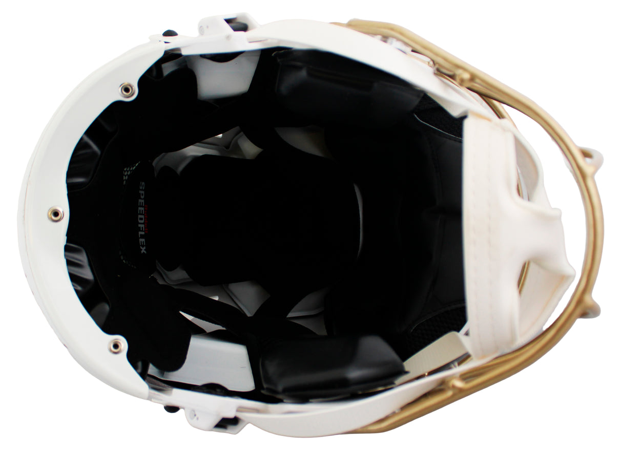 Saints Drew Brees Signed 2025 On-Field Alt Speed Flex Full Size Helmet BAS Wit