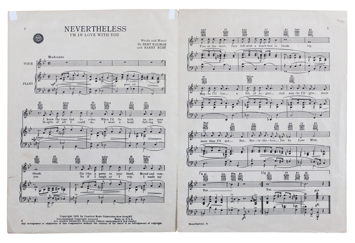 Fred Astaire Authentic Signed 9x12 Three Little Words Music Program BAS #BT57798