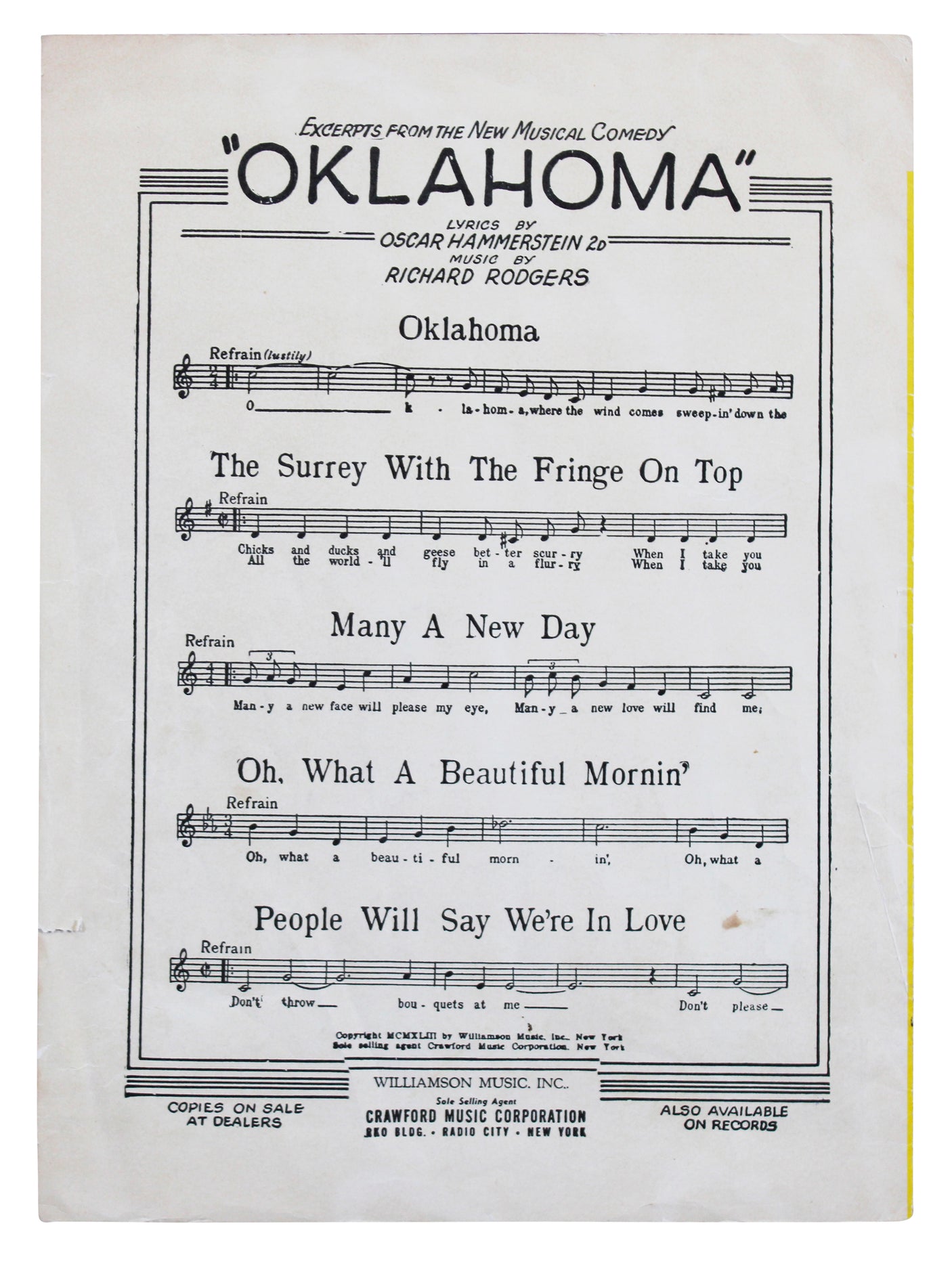 Fred Astaire Authentic Signed 9x12 Three Little Words Music Program BAS #BT57798